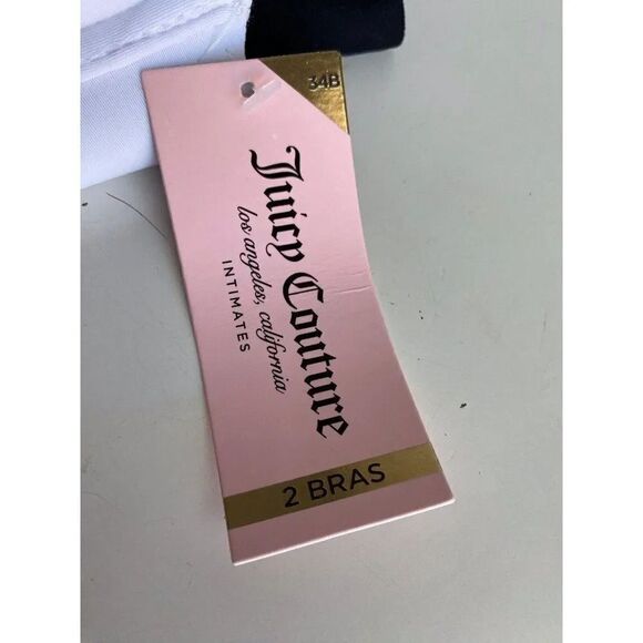 Juicy Couture Bra 2 Pack Sz 34B SEXY Push Up JC4229 White Black NEW - Picture 4 of 8